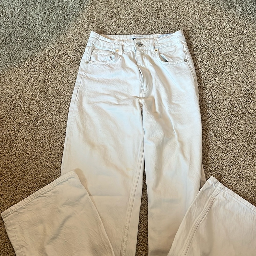 CREAM ZARA JEANS